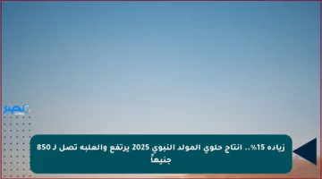 زيادة 15%.. إنتاج حلوى المولد النبوي 2025 يرتفع والعلبة تصل لـ 850 جنيهاً